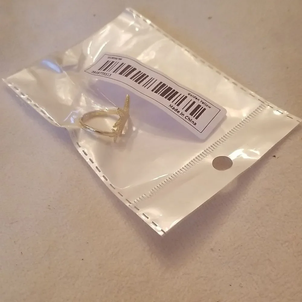 Starfish cuff ring gold tone